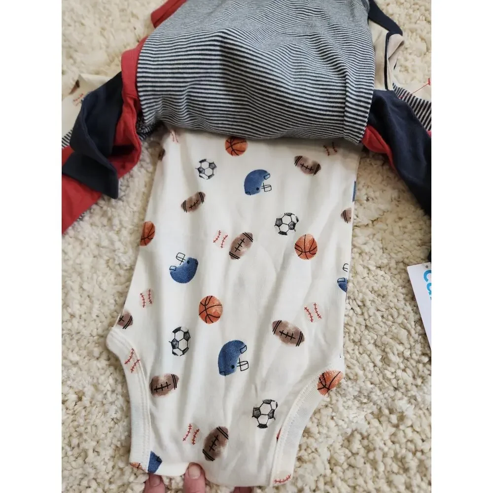 Carter's Boy Onsies 4 pack Brand NEW w/TAGS, 6 months Baseball Football Sports